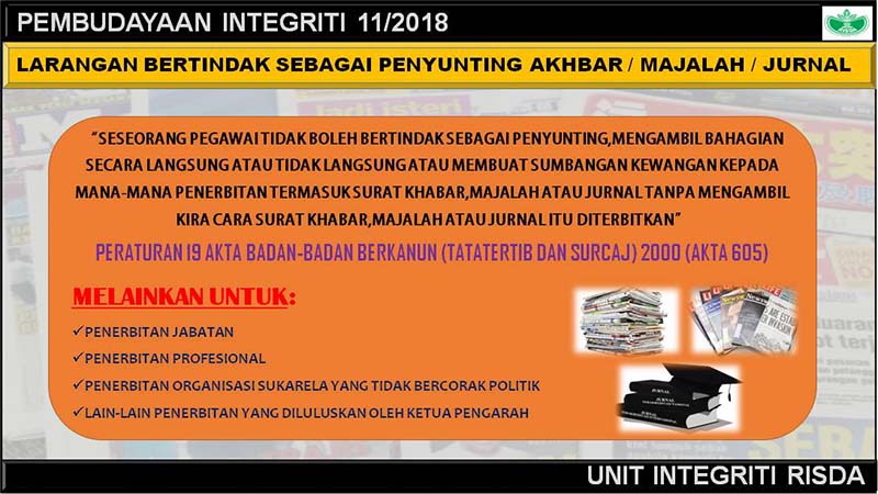 pembudayaan integriti 11 2018