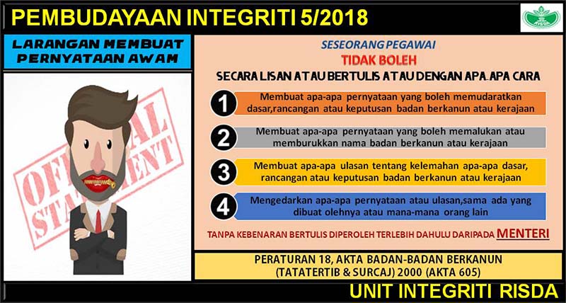 pembudayaan integriti 5 2018